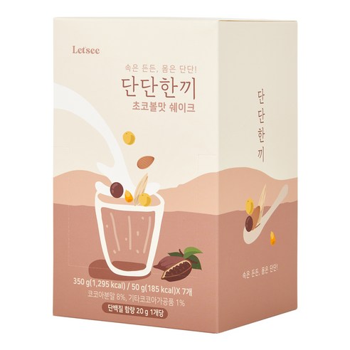 레씨 단단한끼 쉐이크 초코볼맛 단백질쉐이크, 1개, 350g 뉴트리디데이단백질쉐이크