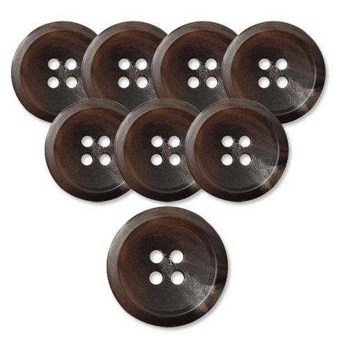 동대문단추왕 무광 코트 가디건 단추 25mm, 브라운각시봉, 8개