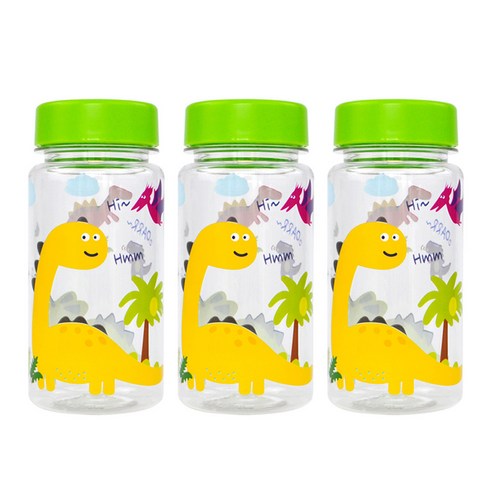 아동용 쿨디노 에코젠 물병 3p, 350ml, 투명