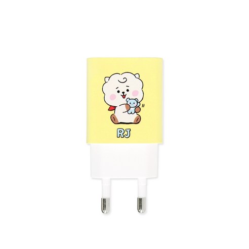라인프렌즈 BT21 듀얼 고속 충전 USB C타입 어댑터 PD 3.0 20W, RJ, 1개