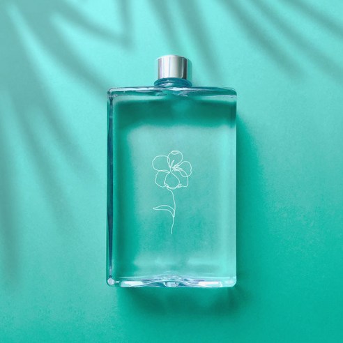 슬림 사각보틀, 23 꽃(투명), 500ml, 1개