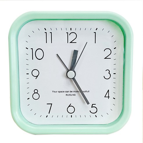 베이직 파스텔 책상 시계, 스퀘어 그린