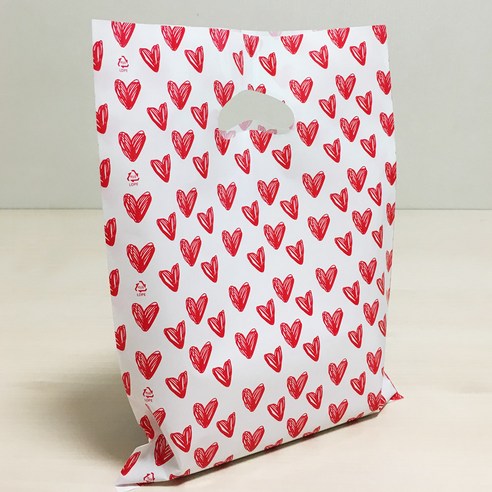 다목적 하트 비닐 쇼핑백: 시각적 매력과 실용성의 완벽한 조화