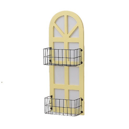 원형 화원 2단 철제 선반, 레몬