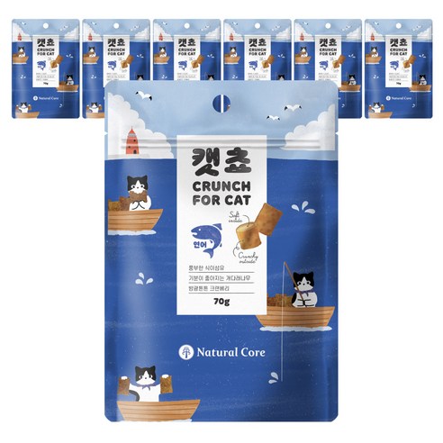 네츄럴코어 캣쵸 고양이 간식, 7개, 연어