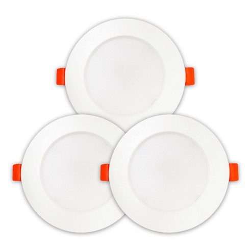 가온엘이디 다운라이트 8W 120 x 30 x 75 mm, 주광색(화이트), 3개