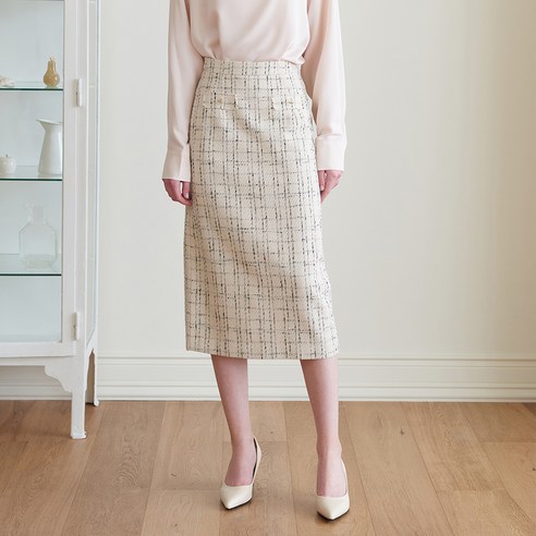가니송 Suzan Tweed H-line Skirt