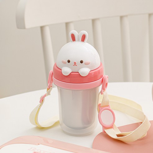 안전하고 즐거운 식사 시간을 위한 에디슨 프렌즈 흘림방지 이중 스텐 빨대컵 2