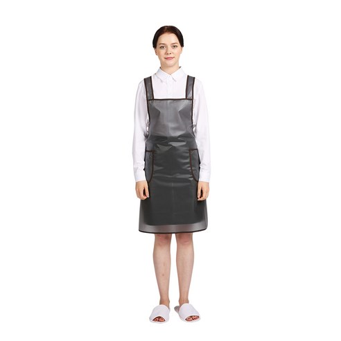 THE앞치마 메쉬코팅 방수 H형 앞치마 소, 블랙, 1개