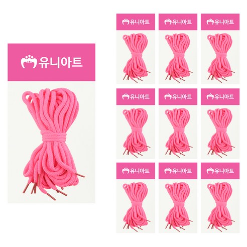 유니아트 1000 운동화끈 5p, 형광분홍, 10개