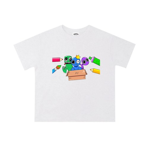 나노핏 아동용 레인보우 프렌즈 그림 프렌즈 반팔 티셔츠