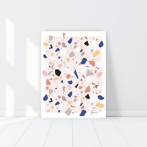 오홀리브 액자테이블 대(80 x 60 x 27 cm), 테라조컬러
