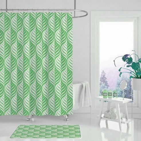 플로즈 유니크 컬러풀 디자인 샤워 커튼 A02 180 x 150 cm, 1개