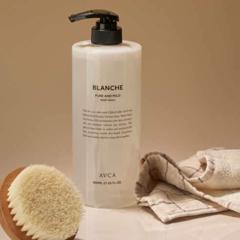 샤워 후에도 촉촉함이 맴도는 마법, 아브카 퓨어 앤 마일드 바디워시 블랑쉬