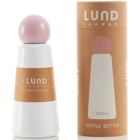 룬드런던 스키틀보틀 보온보냉병, 화이트 + 핑크(7087), 500ml
