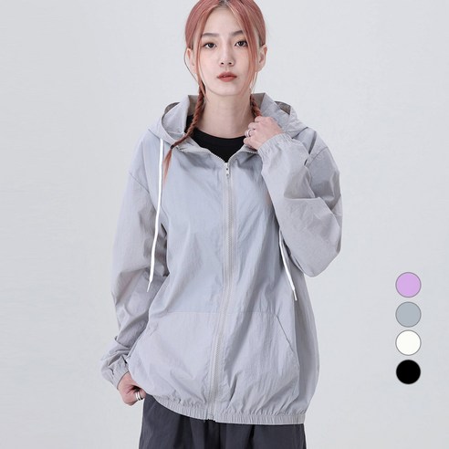 어썸어라운드 여성용 루즈핏 바람막이 집업 점퍼
