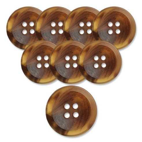 동대문단추왕 무광 코트 가디건 단추 25mm, L브라운호각, 8개