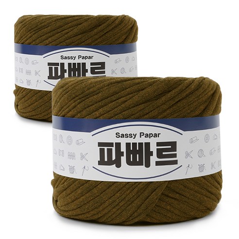 쎄비 파빠르 패브릭얀 뜨개실 500g x 2p, 멜란지겨자, 95m