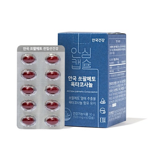 쏘팔메토 옥타코사놀 30g, 60정, 1개