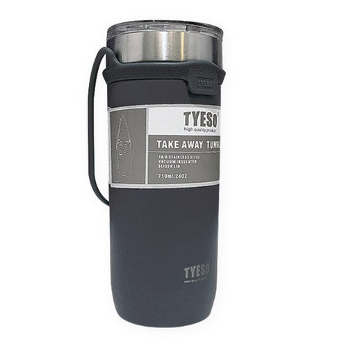 타이소 진공 스텐 핸들 스트랩 텀블러, 다크그레이, 710ML