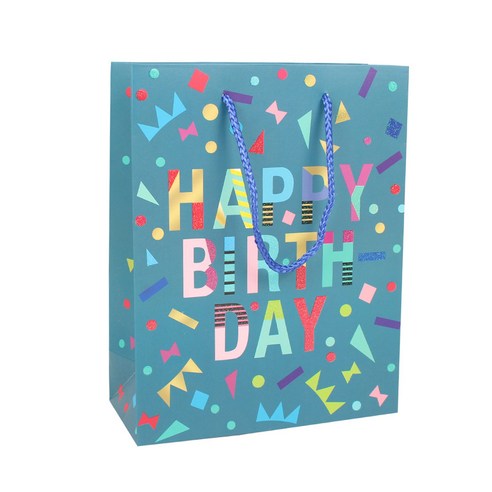 라이프퀄업 생일 종이가방 5p, 블루