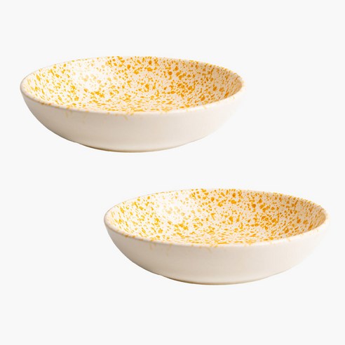 보아비스타 스플레터 찬기 L 20.5cm, 옐로우, 2개