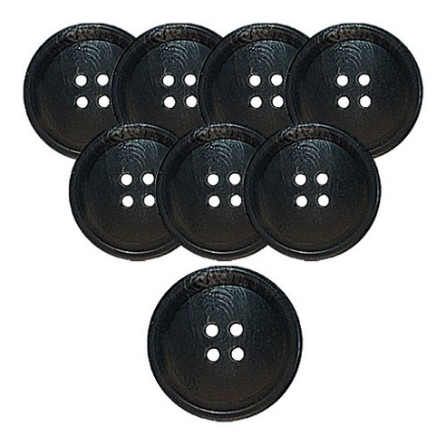 동대문단추왕 고급 무광 코트 가디건 단추 18mm, 아이젠, 8개, 블랙 아이젠