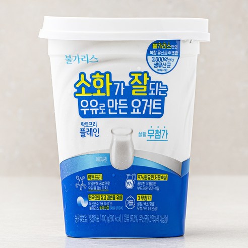 [락토프리요거트] 오늘의 핫딜, 소화도 편안한 풍미의 불가리스 400g 플레인 요거트 | 최저가 확인하기!