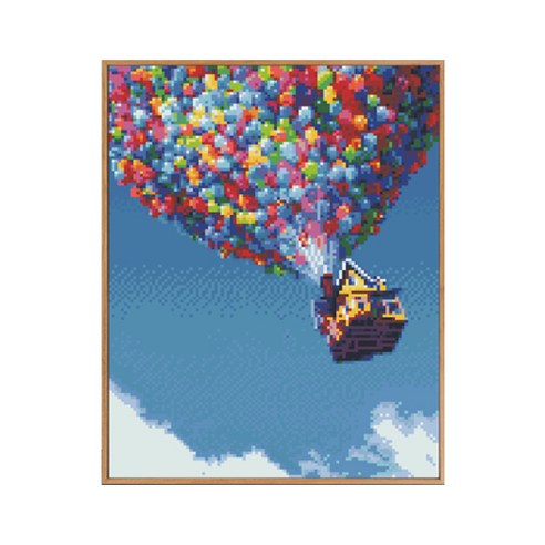 젊은이마켓 보석 십자수 캔버스형 DIY 키트 30 x 40 cm, 풍선, 1세트
