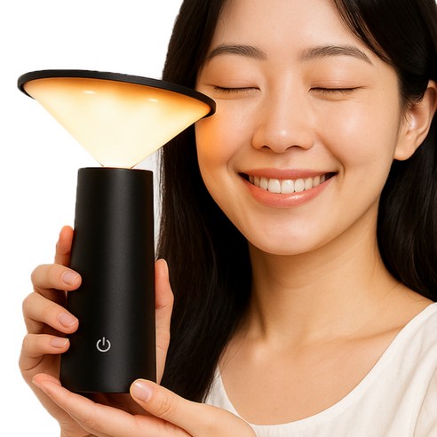 리던홈 3색 LED 무드등 무선, 제트 블랙
