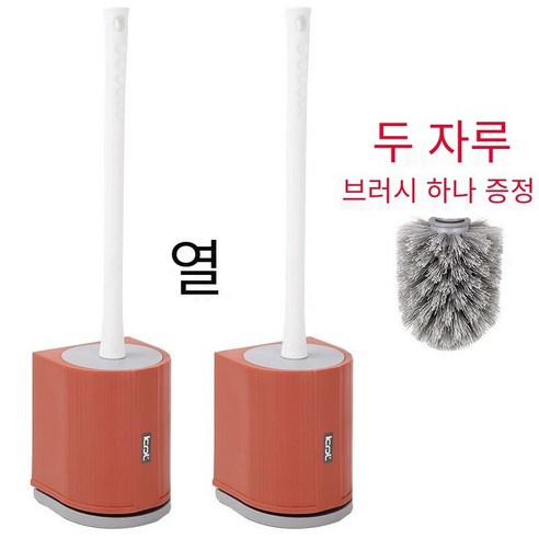 Cadley 화장실 브러시 가정용 화장실 죽은 코너 화장실 벽 교수형 세트 롱 핸들 화장실 화장실 브러쉬, 5018벽마운트일조투피스브러쉬헤드무료