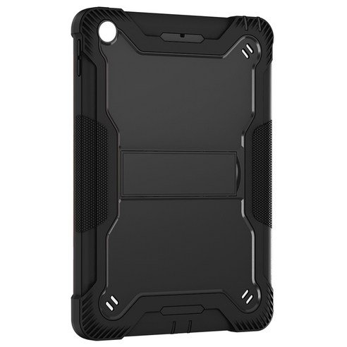 Xzante Ipad 2019/2020 용 10.2 인치 보호 커버 충격 방지 솔리드 쉘 브래킷 포함 아동 낙하 블랙, 검은 색, PC + 실리콘