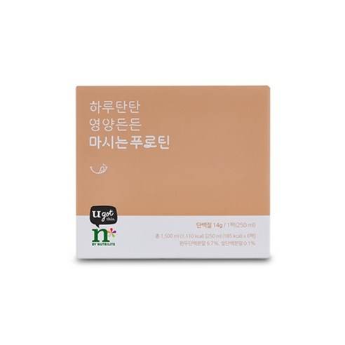 암웨이 하루탄탄 영양든든 마시는푸로틴 250mlx6팩, 6팩, 250ml