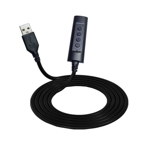 3.5mm ~ USB 사운드 카드 볼륨 조절 마이크 꺼짐 버튼 드라이브는 필요 없습니다, 한개옵션0, 1개