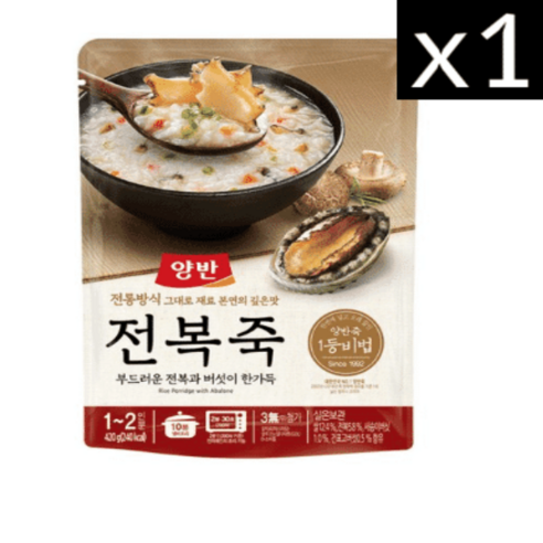 양반 전복 즉석죽, 420g, 1개