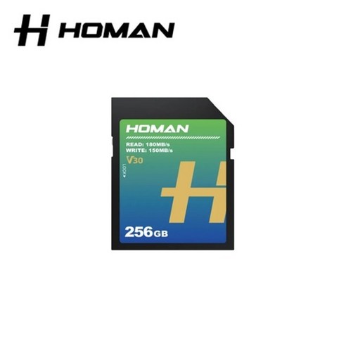 호만 UHS-I V30 256GB 소니 캐논 카메라 SD카드, 1개