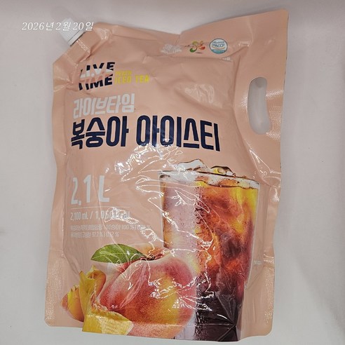 [태웅] 라이브타임 복숭아 아이스티 2.1L