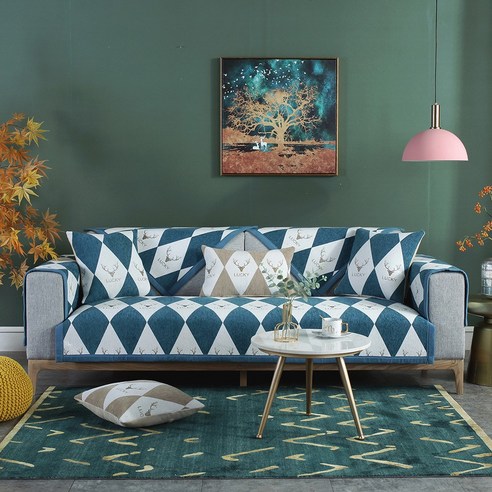 KORELAN 2022 최신 스타일 북유럽 소파 방석 커버 사계절 미끄럼 방지 유니버설 천 현대 심플한 가방 소파 방석 커버 커버, 능운각