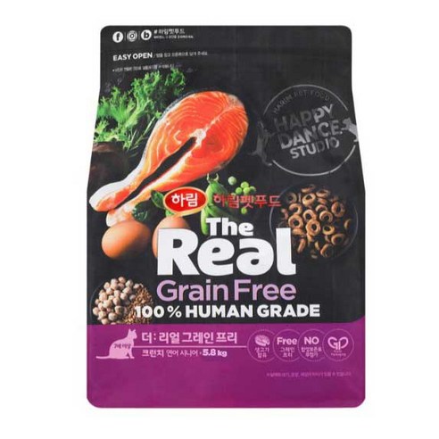 하림펫푸드 시니어 더리얼 캣 그레인프리 크런치 건식사료, 연어, 1.6kg, 1개