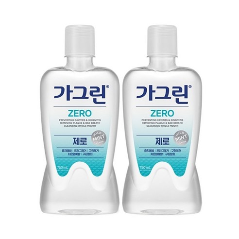 동아제약 가그린 제로 750ml x 2개 /구강청결제 가글