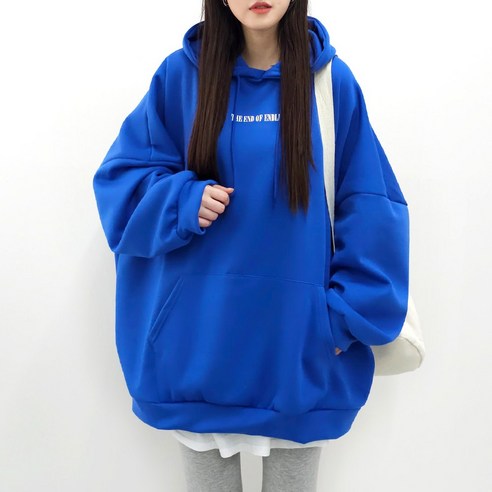 오버사이즈 루즈핏 후드티