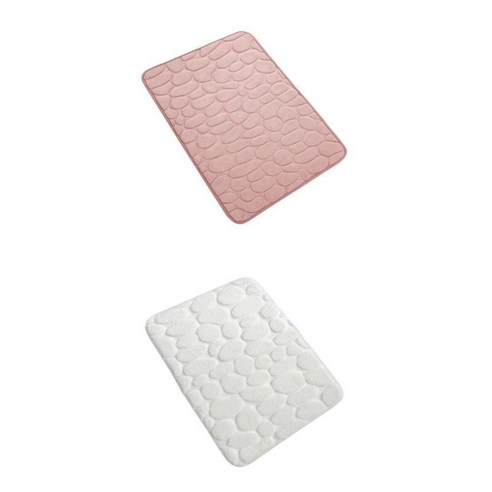 목욕 매트 3D 효과 조약돌 양각 바닥 깔개 핑크 + 유백색, 설명한대로, 설명한대로, 설명한대로