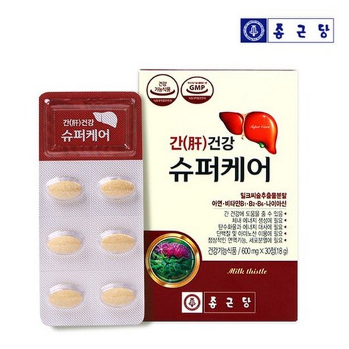 종근당 밀크씨슬 아연 비타민 나이아신 건강슈퍼케어 간영양제 피로개선, 미라클앤모어 1