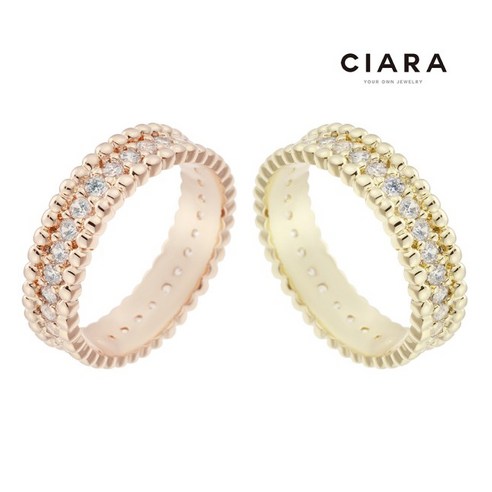 씨아라 CIARA 14K Rimini 샤이닝 미들스톤 반지(GoldPlated)