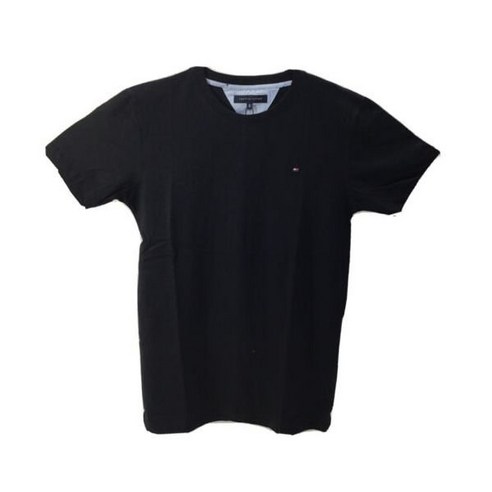 타미힐피거 TOMMY HILFIGER 타미힐피거 반팔티09T_스몰에서빅사이즈RE Best Top5 10 타미 남성 크루넥 플래그 오가닉 코튼 티셔츠 블랙 2XL 2421443