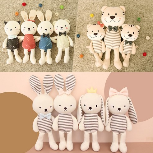 베베라온 토토리 오가닉 토끼 인형 아기 유아 애착인형, 7.오가닉 토끼 애착인형 토리(핑크리본)