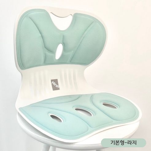 Mirsh 인체공학 바른자세 등받이 자세교정의자, 그린
