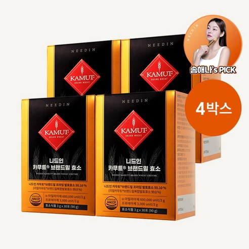 니드인 카무트 브랜드밀 효소, 90g, 4박스