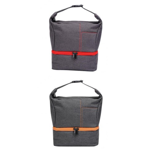 2 X 휴대용 캐리 케이스/SLR 카메라 용 가방/스트랩 그레이 레드 &amp; 그레이 오렌지, 29x25x20cm, 회색, 나일론