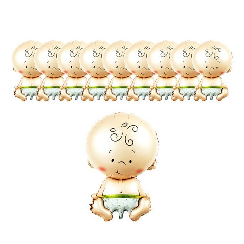 파티팝 파티용품 캐릭터2 알루미늄 풍선, 아기, 10개입